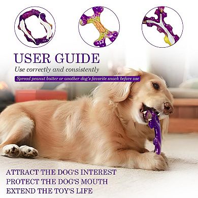 3 Pack Durable Dog Chew Toys for Medium and Large Dogs