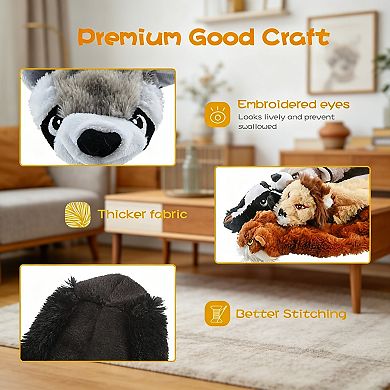 Stuffing Free Squeaky Plush Dog Toys Durable for All Dogs
