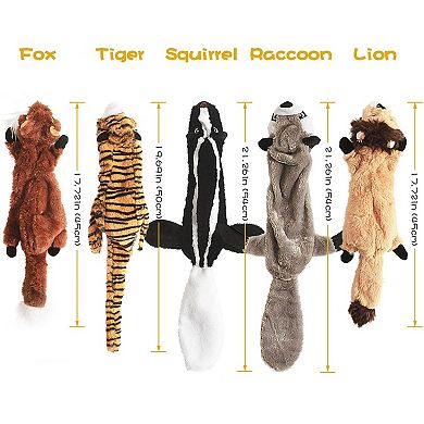 Stuffing Free Squeaky Plush Dog Toys Durable for All Dogs