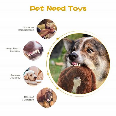 Stuffing Free Squeaky Plush Dog Toys Durable for All Dogs