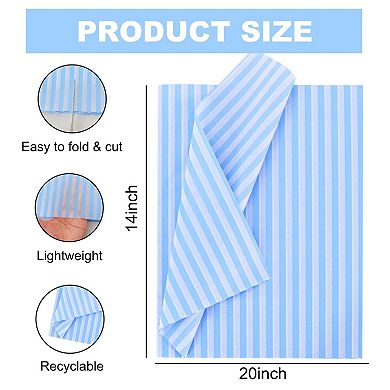 Striped tissue paper 14x20 inches 30 sheets gift packaging