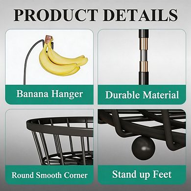 Splendid Frame 2-Tier Fruit Basket Bowl