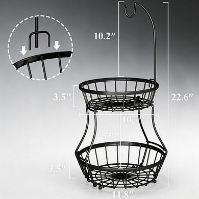 Splendid Frame 2-Tier Fruit Basket Bowl