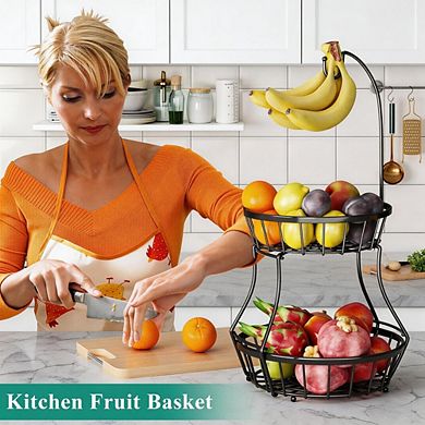 Splendid Frame 2-Tier Fruit Basket Bowl