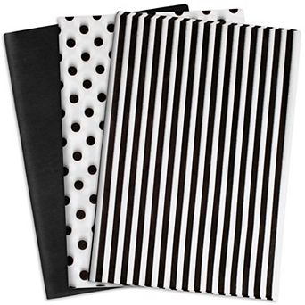 Black and white colored paper 30 sheets Gift wrapping 20x28 in Party decoration