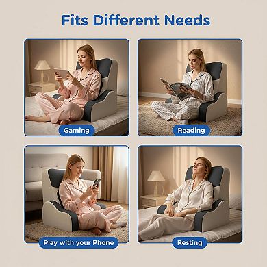 Reading Pillow 22"h Slow Rebound Memory Foam Ergonomic Back Neck Support Arms for Bed Couch Floor