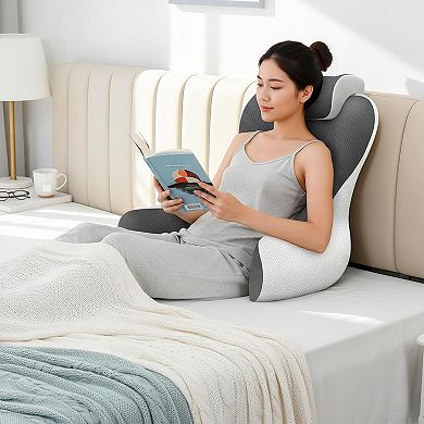 Reading Pillow 22"h Slow Rebound Memory Foam Ergonomic Back Neck Support Arms for Bed Couch Floor