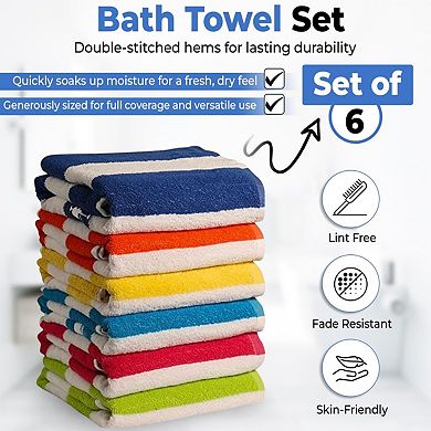 Beach Towel Large Pool Water Absorbent Lightweight Quick Dry Swimming 6 Pack