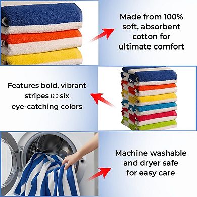 Beach Towel Large Pool Water Absorbent Lightweight Quick Dry Swimming 6 Pack