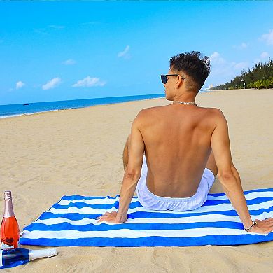 Beach Towels 4 Pack Lightweight Cabana Stripe Pool Tub Extra Large Absorbent 30x60