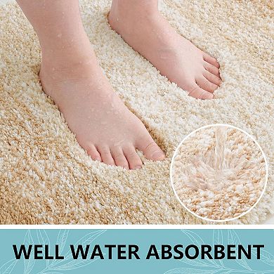 Bathroom Rugs Set 3 Piece Soft Absorbent Non-Slip