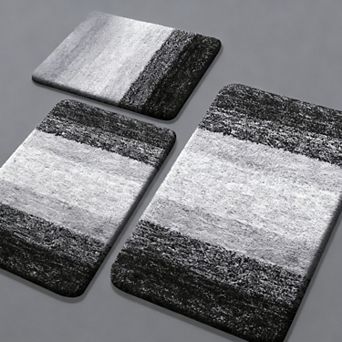 Bathroom Rugs Set 3 pc Soft Absorbent Non-Slip
