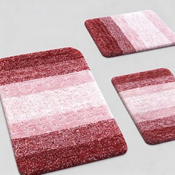 Bathroom Rugs Set 3 pc Soft Absorbent Non-Slip