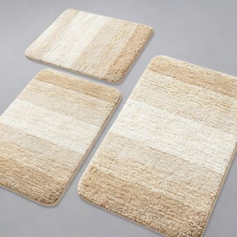 Bathroom Rugs Set 3 pc Soft Absorbent Non-Slip