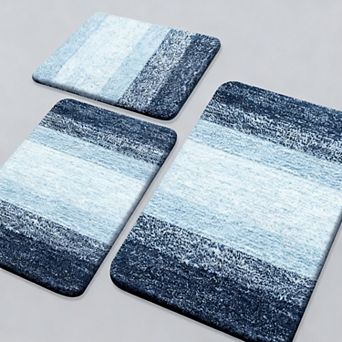 Bathroom Rugs Set 3 pc Soft Absorbent Non-Slip