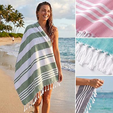 4 Pack Beach Towel 40x72 Cotton Oversized Quick Dry