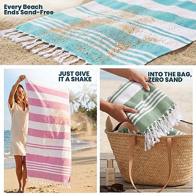 4 Pack Beach Towel 40x72 Cotton Oversized Quick Dry