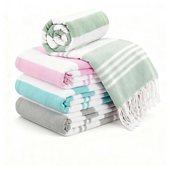4 Pack Beach Towel 40x72 Cotton Oversized Quick Dry
