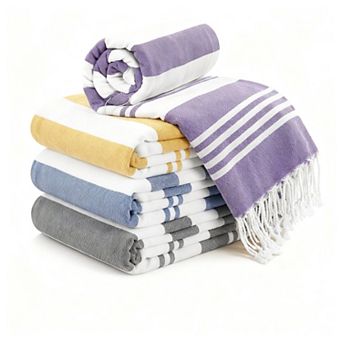 4 Pack Beach Towel 40x72 Cotton Oversized Quick Dry