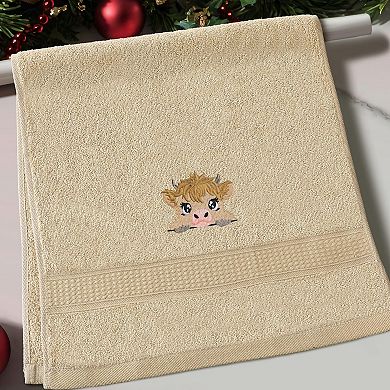 3 Mini Towels Cotton Embroidered Soft Absorbent Bathroom Kitchen Christmas Decor Gift