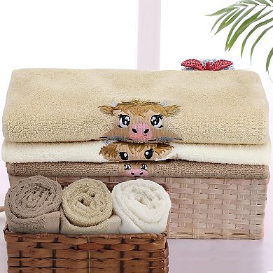 3 Mini Towels Cotton Embroidered Soft Absorbent Bathroom Kitchen Christmas Decor Gift