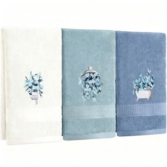 3 Mini Towels Cotton Embroidered Soft Absorbent Bathroom Kitchen Christmas Decor Gift