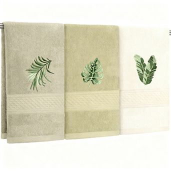 3 Mini Towels Cotton Embroidered Soft Absorbent Bathroom Kitchen Christmas Decor Gift