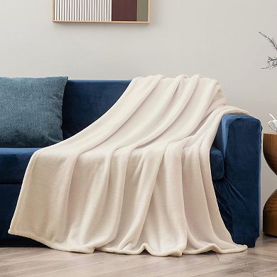 Fluffy Fleece Blanket Soft Warm Lightweight Travel Camping