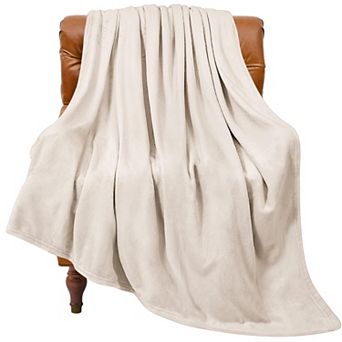 Fluffy Fleece Blanket Soft Warm Lightweight Travel Camping