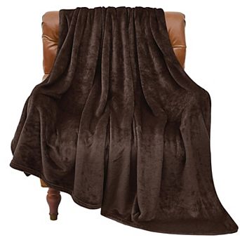 Fluffy Fleece Blanket Soft Warm Lightweight Travel Camping