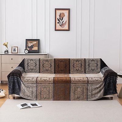 Chenille Jacquard Tassel Throw Blanket