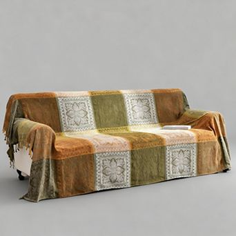 Chenille Jacquard Tassel Throw Blanket