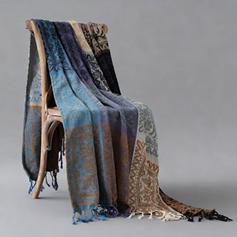 Chenille Jacquard Tassel Throw Blanket