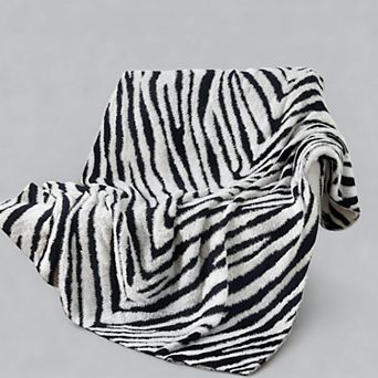 Zebra Print Throw Blanket Soft Lightweight 50x60