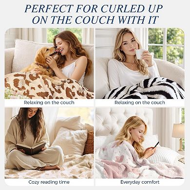 Cow Print Blanket Ultra Soft Lightweight Western Decor