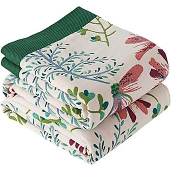 Boho Throw Blanket Cotton Soft Woven Muslin