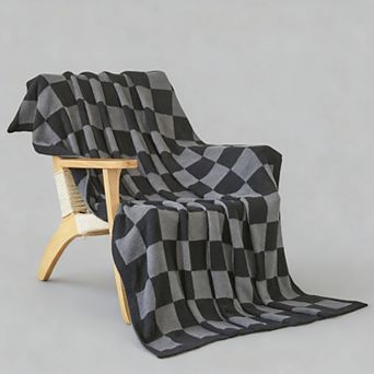 Checkered Blanket Soft Cozy Throw Lightweight Travel Gift
