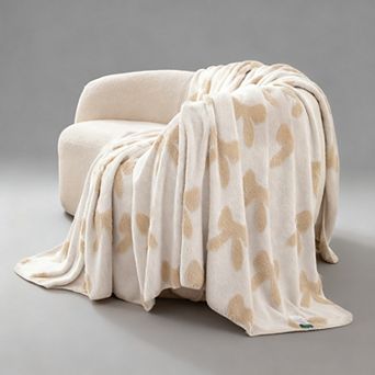Soft Bow Pattern Throw Blanket Flannel