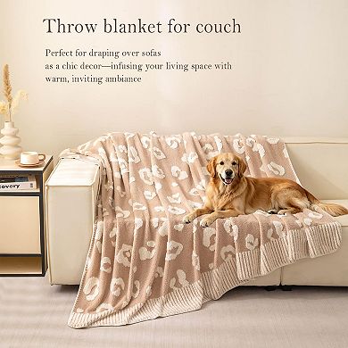 Leopard Fleece Throw Blanket