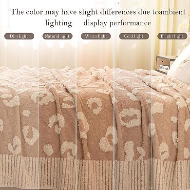 Leopard Fleece Throw Blanket