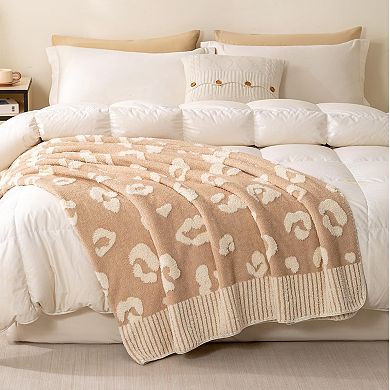 Leopard Fleece Throw Blanket