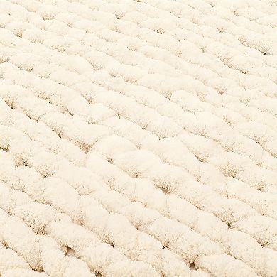 Chunky Knit Chenille Throw Blanket
