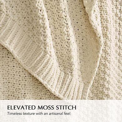 Chunky Chenille Knit Throw Blanket
