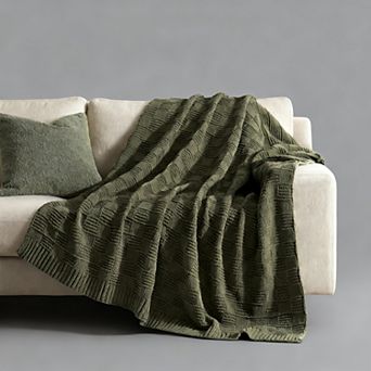 Chunky Chenille Knit Throw Blanket