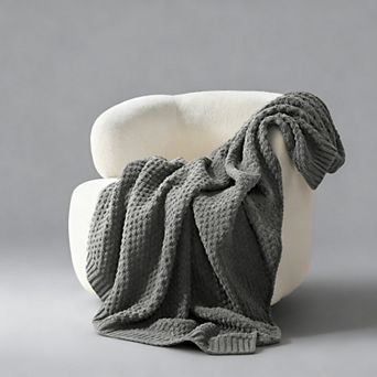 Chunky Chenille Knit Throw Blanket