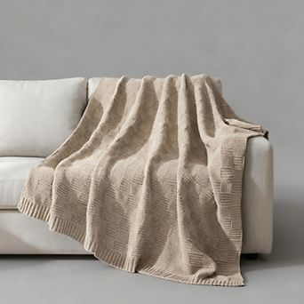 Chunky Chenille Knit Throw Blanket