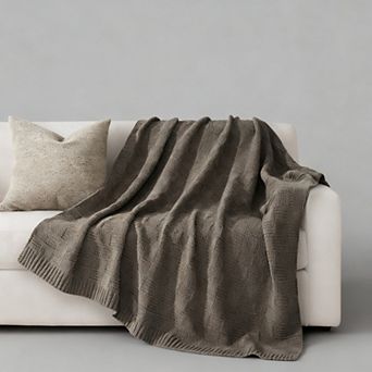 Chunky Chenille Knit Throw Blanket