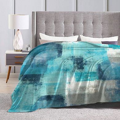Abstract Art Flannel Throw Blanket