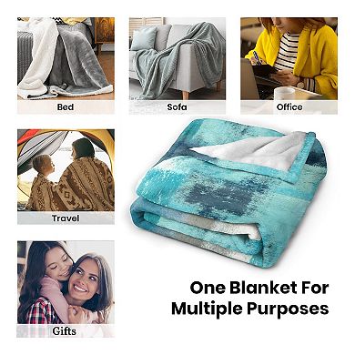 Abstract Art Flannel Throw Blanket