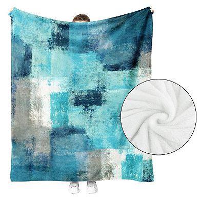 Abstract Art Flannel Throw Blanket